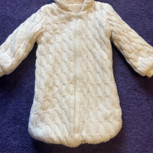 white Quilted snow suit baby bunting - Picture 5 of 5